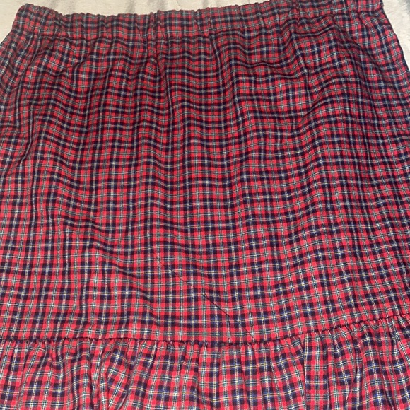 Vintage madras plaid skirt Red/Blue/Green no tag large - Picture 2 of 5